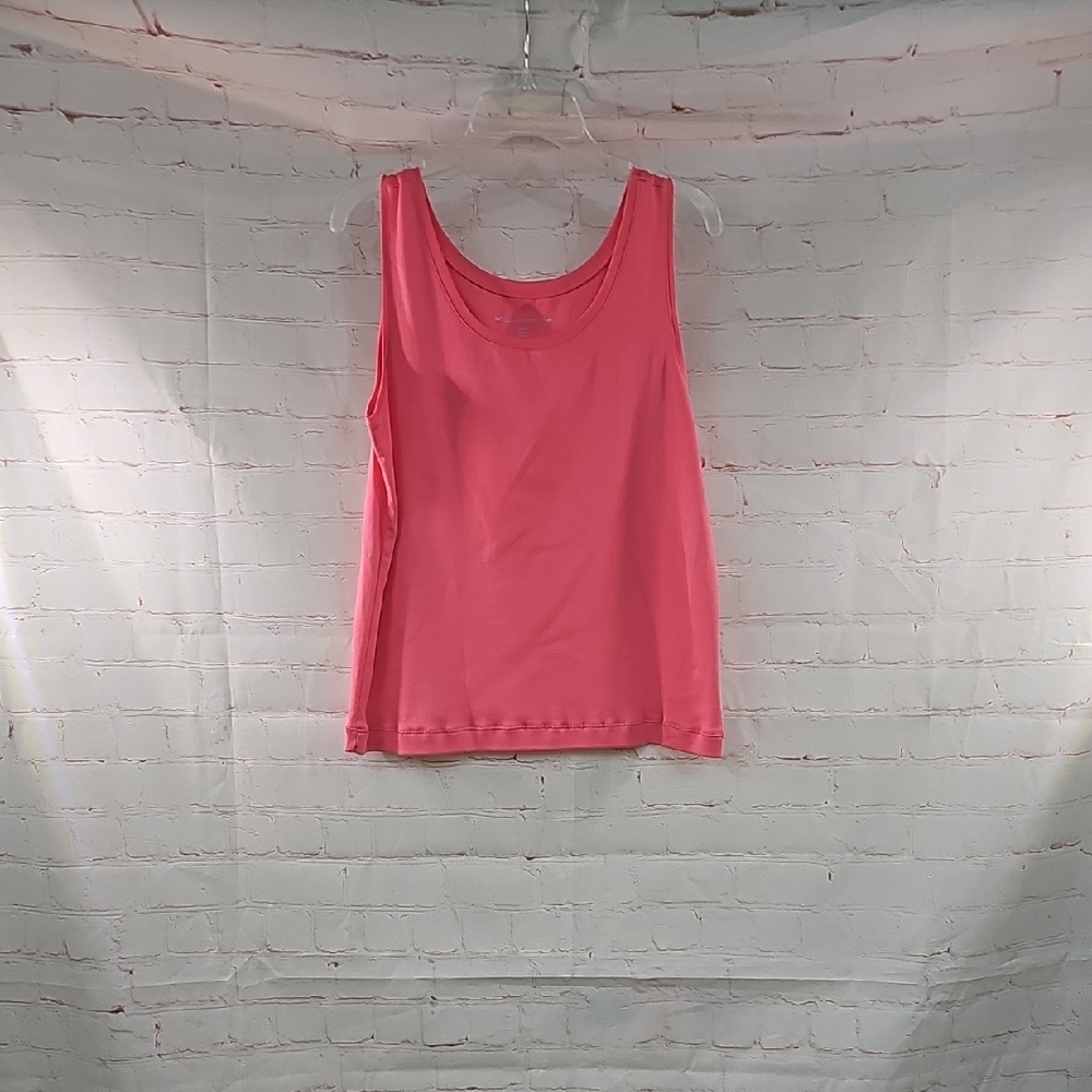 David Brooks Orange Pink Sleeveless Tank Top